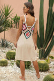 Openwork Sleeveless Embroidery Dress - Trendsi - Flyclothing LLC