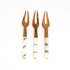 Simple Batik Olive Wood Fork Set of 3 - Flyclothing LLC