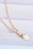 Opal Pendant 925 Sterling Silver Chain-Link Necklace - Trendsi
