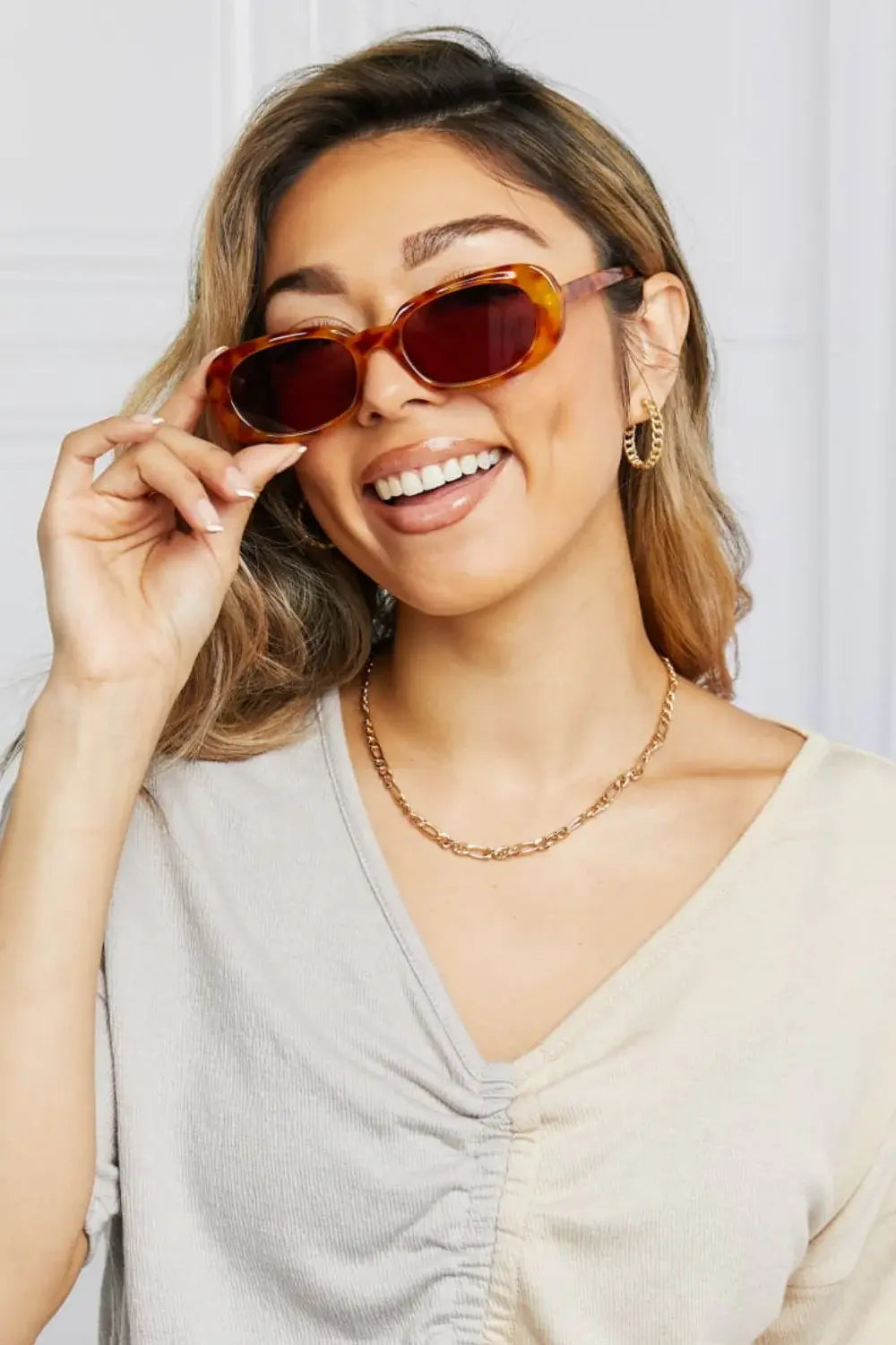 Oval Full Rim Sunglasses - Trendsi - Flyclothing LLC