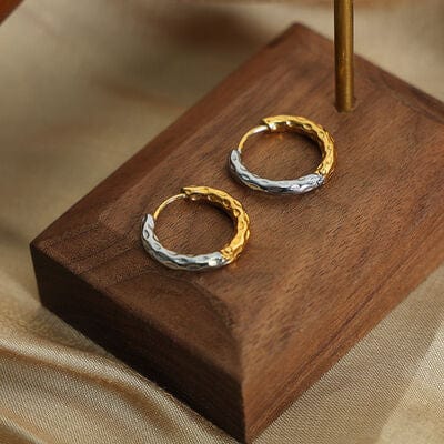 18K Gold-Plated Huggie Earrings - Trendsi