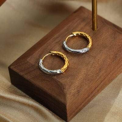 18K Gold-Plated Huggie Earrings - Trendsi - Flyclothing LLC