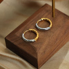 18K Gold-Plated Huggie Earrings - Trendsi