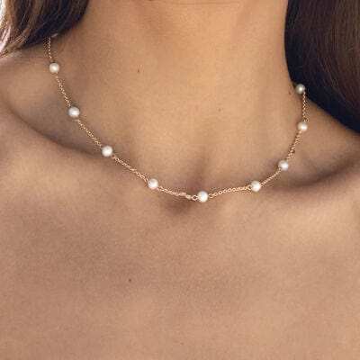 Freshwater Pearl 18K Gold-Plated Necklace - Trendsi - Flyclothing LLC