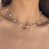 Freshwater Pearl 18K Gold-Plated Necklace - Trendsi