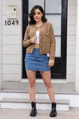 Button Up Round Neck Cardigan - Trendsi - Flyclothing LLC