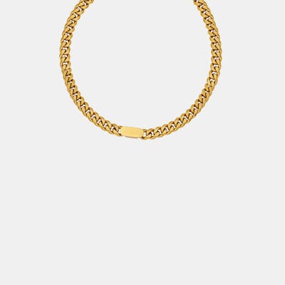 18K Gold-Plated Chain Necklace - Trendsi