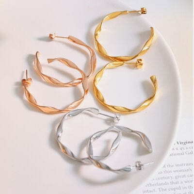 Titanium Steel C-Hoop Earrings - Flyclothing LLC