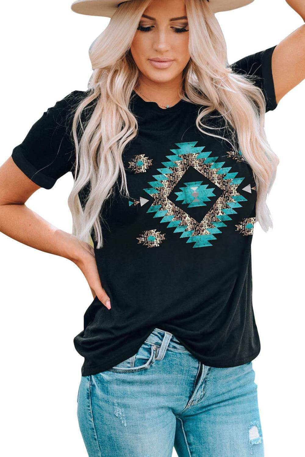 Graphic Short Sleeve Tee Shirt - Trendsi - Flyclothing LLC