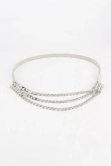 Metal Triple-Layered Chain Belt - Trendsi - Flyclothing LLC