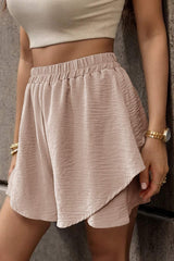 Layered Elastic Waist Shorts - Trendsi - Flyclothing LLC