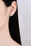 1 Carat Moissanite and Zircon Contrast Geometric Stud Earrings - Trendsi