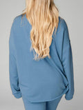 Distressed Sweatshirt and Joggers Set - Trendsi
