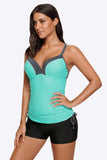 Contrast Sweetheart Neck Swim Cami - Trendsi - Flyclothing LLC