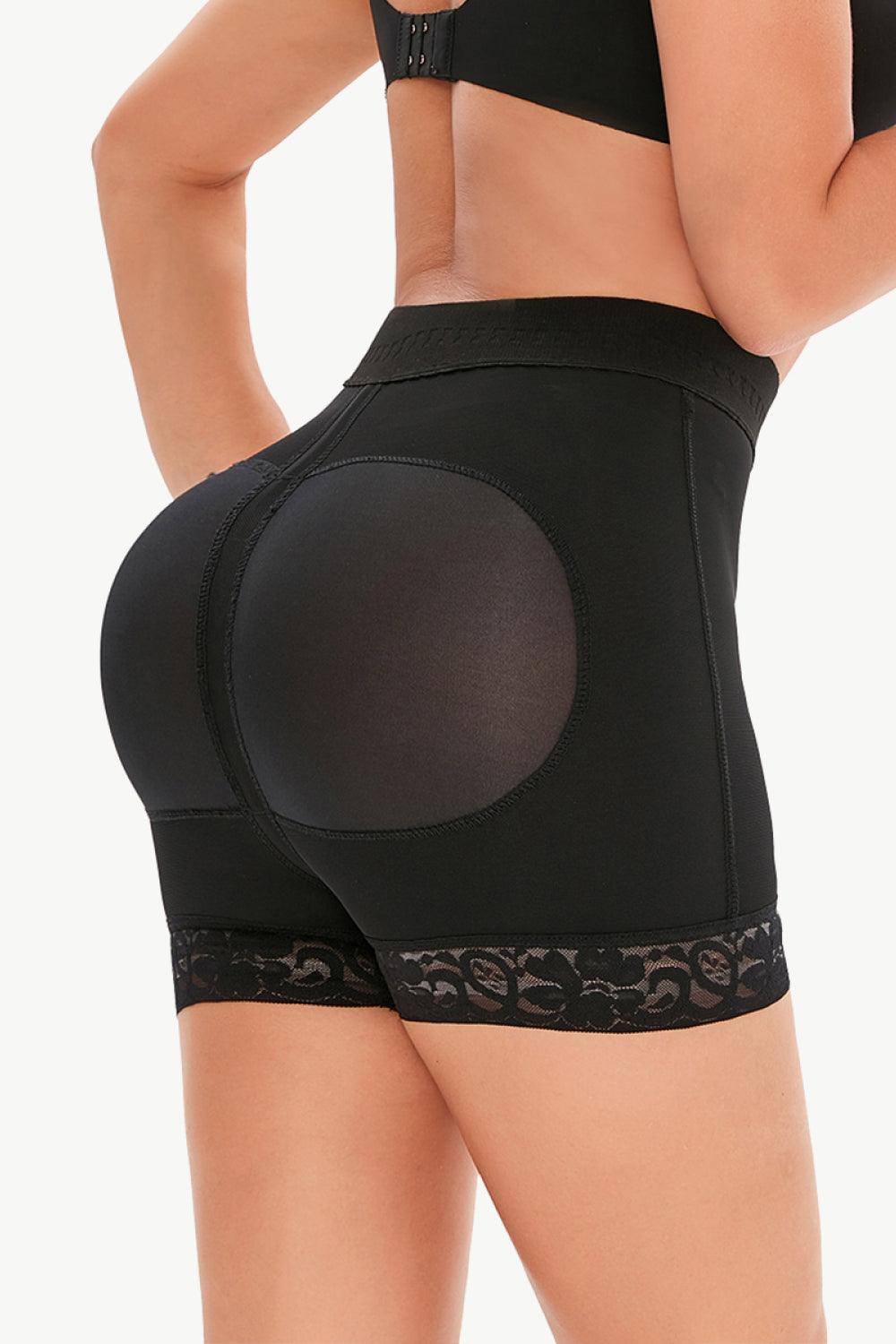 Full Size Pull-On Lace Trim Shaping Shorts - Trendsi