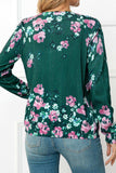 Floral Button Front Round Neck Cardigan - Trendsi - Flyclothing LLC