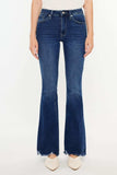 Kancan Cat's Whiskers Raw Hem Flare Jeans - Trendsi - Flyclothing LLC