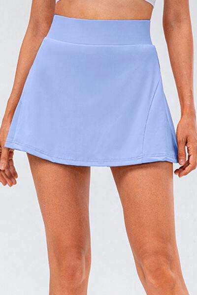 High Waist Pleated Active Skirt - Trendsi - Flyclothing LLC