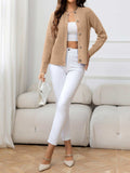 Round Neck Cable-Knit Buttoned Knit Top - Trendsi - Flyclothing LLC