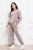 Drop Shoulder Long Sleeve Hoodie and Pants Set - Trendsi - Flyclothing LLC