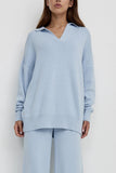 Dropped Shoulder Sweater and Long Pants Set - Trendsi