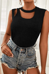 Cutout Sleeveless Top - Trendsi - Flyclothing LLC