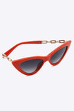 Chain Detail Cat-Eye Sunglasses - Trendsi - Flyclothing LLC