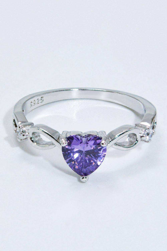 Crystal Heart 925 Sterling Silver Ring - Trendsi - Flyclothing LLC