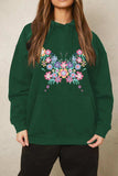 Simply Love Full Size Floral Butterfly Graphic Hoodie - Trendsi