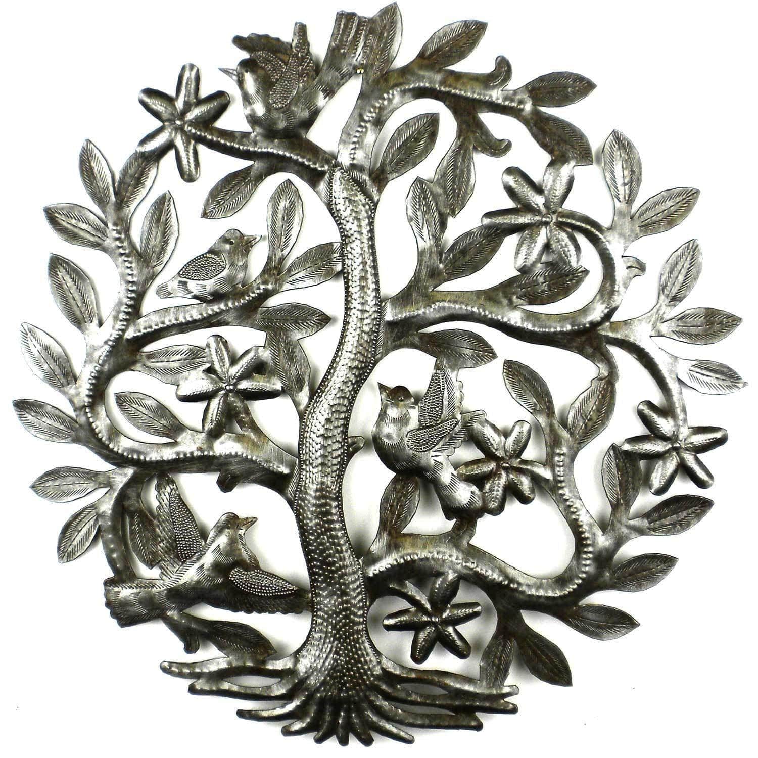 14 inch Tree of Life with Birds Wall Art - Croix des Bouquets - Croix des Bouquets - Flyclothing LLC