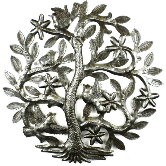 14 inch Tree of Life with Birds Wall Art - Croix des Bouquets - Flyclothing LLC