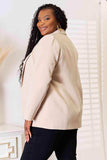 Double Take Shawl Collar Long Sleeve Blazer - Trendsi - Flyclothing LLC
