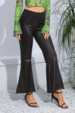Wide Waistband Long Flare Pants - Trendsi - Flyclothing LLC