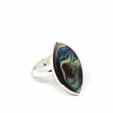 Ring, Abalone and Silver Ellipse - Artisana