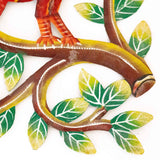 Cardinal on Branch, Painted Haitian Steel Drum Wall Art - Haitian Artisans
