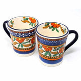 Flared Coffee Mugs - Orange and Blue, Set of Two - Encantada - Encantada - Flyclothing LLC