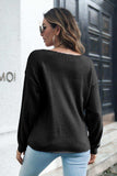 Cable-Knit V-Neck Sweater - Trendsi - Flyclothing LLC