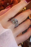 3 Carat Moissanite Three-Layer Ring - Trendsi