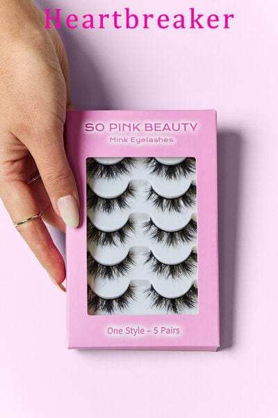 SO PINK BEAUTY Mink Eyelashes 5 Pairs - Trendsi - Flyclothing LLC