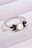 Opal and Zircon Contrast Ring - Trendsi