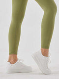 Wide Waistband Sports Leggings - Trendsi - Flyclothing LLC