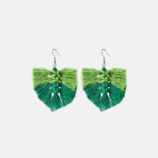 Fringe Detail Dangle Earrings - Trendsi