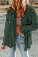 Button Down Long Sleeve Jacket - Trendsi - Flyclothing LLC