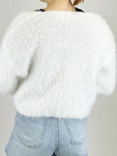 Tied Open Front Dropped Shoulder Cardigan - Flyclothing LLC