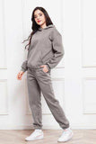 Drop Shoulder Long Sleeve Hoodie and Pants Set - Trendsi - Flyclothing LLC