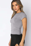 Crewneck Short Sleeve Tee - Trendsi - Flyclothing LLC