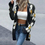 Floral Button Down Longline Cardigan - Trendsi - Flyclothing LLC