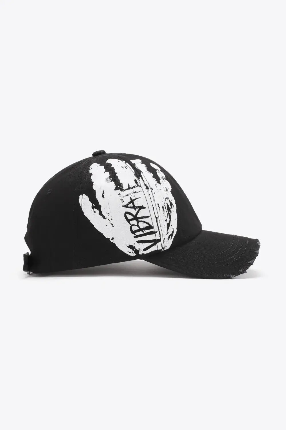 VIBRA Graphic Distressed Adjustable Baseball Cap - Trendsi - Flyclothing LLC