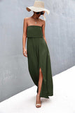 Strapless Split Maxi Dress - Trendsi - Flyclothing LLC