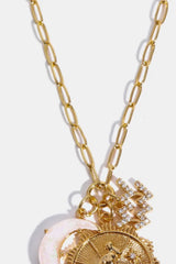 Constellation and Moon Pendant Copper Necklace - Trendsi - Flyclothing LLC